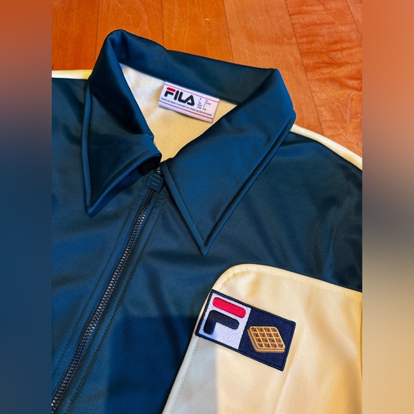 Whaffle x Fila 70s Track Jacket green yellow - Picture 2 of 2